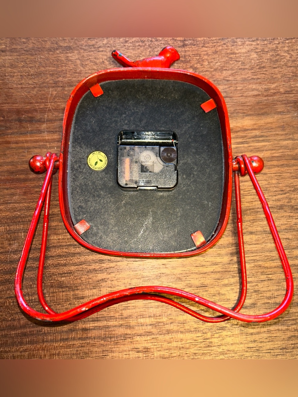 Distressed Metal Picture Photo Frame Red Bird accent 6.5 x 5.5 photo